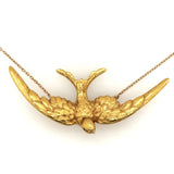 Vintage 14KT Gold Bird Pendant Necklace - KFKJewelers