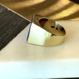 Vintage 14KT Yellow Gold Lapis Lazuli Signet Ring - KFK, Inc.