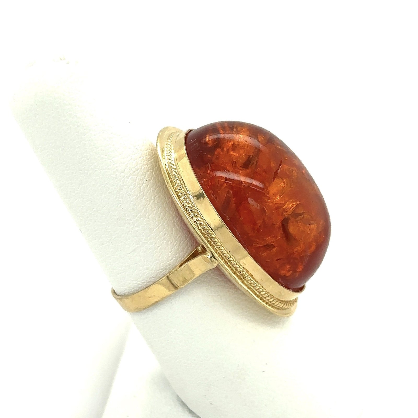Amber cocktail ring deals