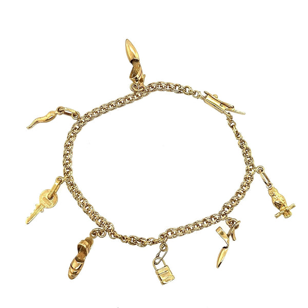 Cartier 18kt Gold Charm Bracelet