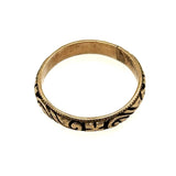 Vintage 1920's 14KT Yellow Gold Band with Carved Design - KFK, Inc.