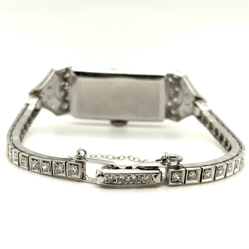 Vintage 1920's Platinum 2CT Diamond Watch - KFK, Inc.