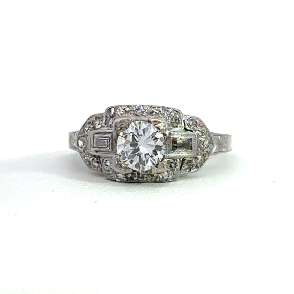 Vintage 1950's Platinum 1.04CT Diamond Ring - KFK, Inc.