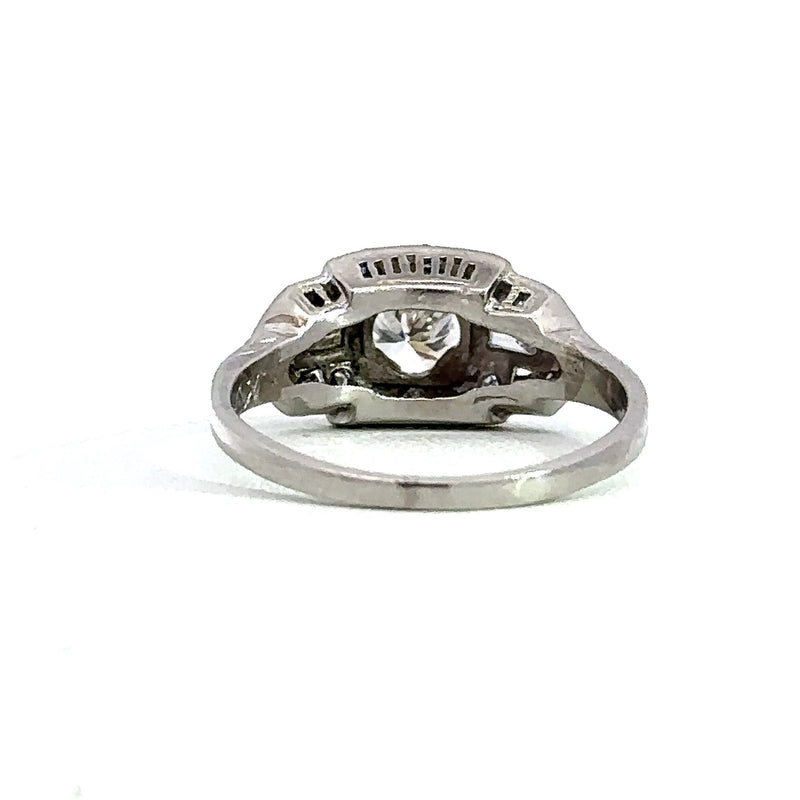 Vintage 1950's Platinum 1.04CT Diamond Ring - KFK, Inc.