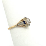 Vintage Art Deco .40CT Diamond Ring with Sapphire Accents - KFKJewelers