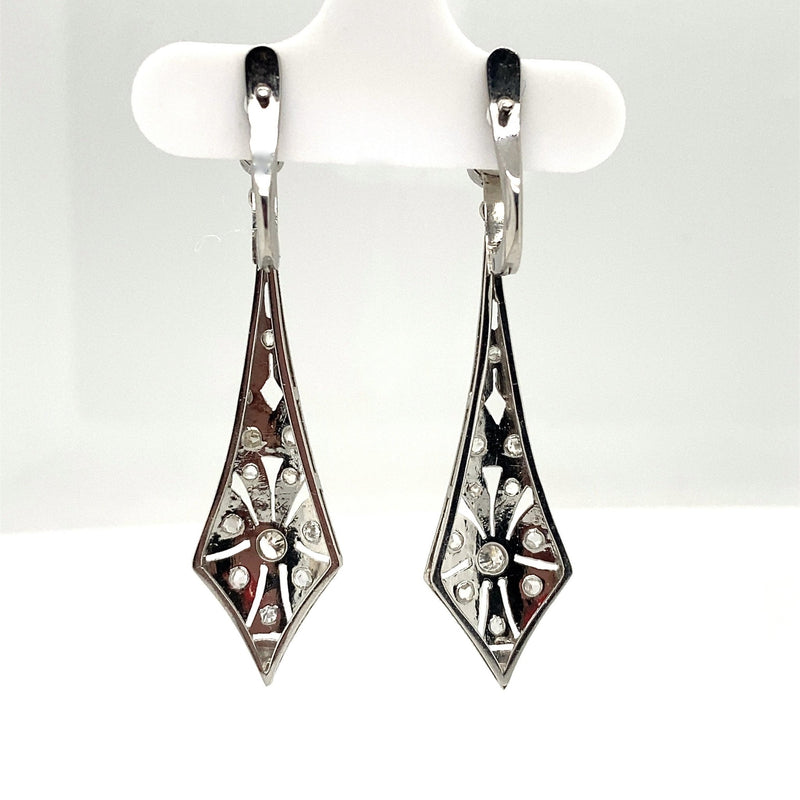 Art Deco Platinum Antique Diamond Stud Earrings - 0.50, 0.75, 1.00 CTW — Antique  Jewelry Mall