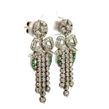 Vintage Diamond Emerald Chandelier Earrings - KFK, Inc.