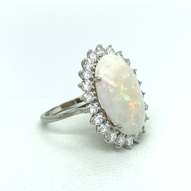 14K Antique Opal Marquis Ring | LUNESSA