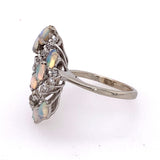 Vintage Opal Diamond Waterfall Ring - KFKJewelers
