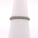 Vintage Platinum Band with Engraved Design, Dated 1929 - KFKJewelers